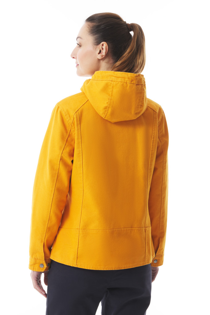 Veste à capuche en toile Femme jaune orangé | Mousqueton