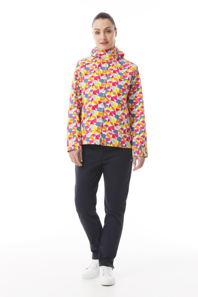 Veste à capuche mi-saison Femme motifs drapeaux multicolores | Mousqueton