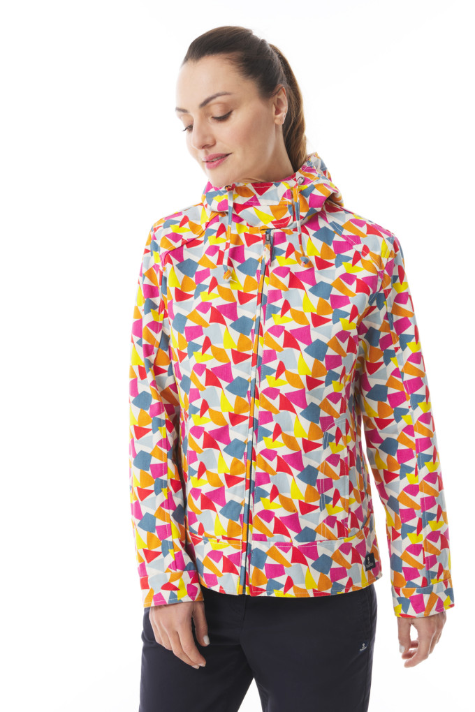 Veste à capuche mi-saison Femme motifs drapeaux multicolores | Mousqueton