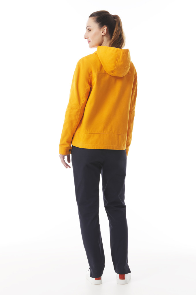 Veste asymétrique Femme jaune orangé | Mousqueton