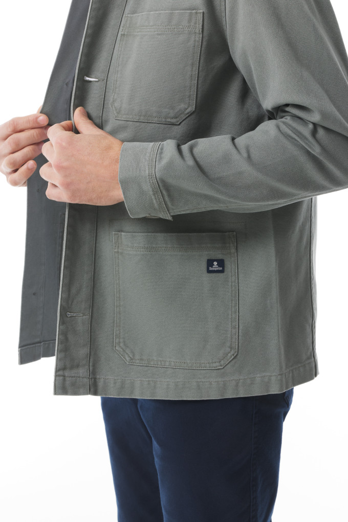 Veste de travail homme vert kaki | Mousqueton