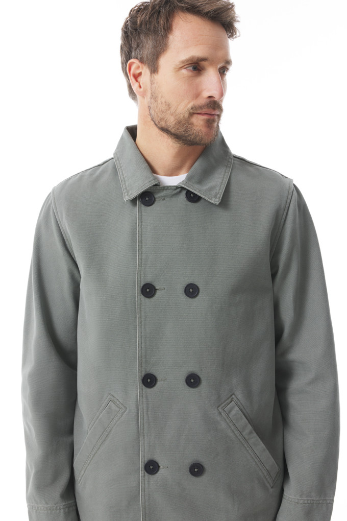 Caban mi-saison homme vert kaki | Mousqueton