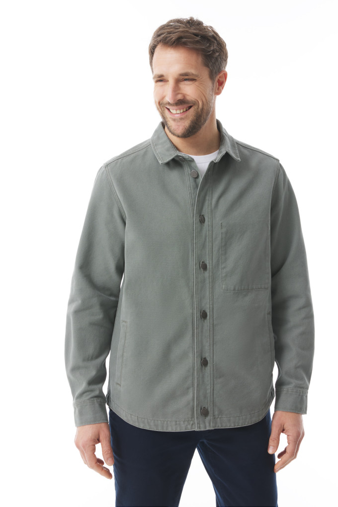 Men's overshirt jacket khaki green | Mousqueton