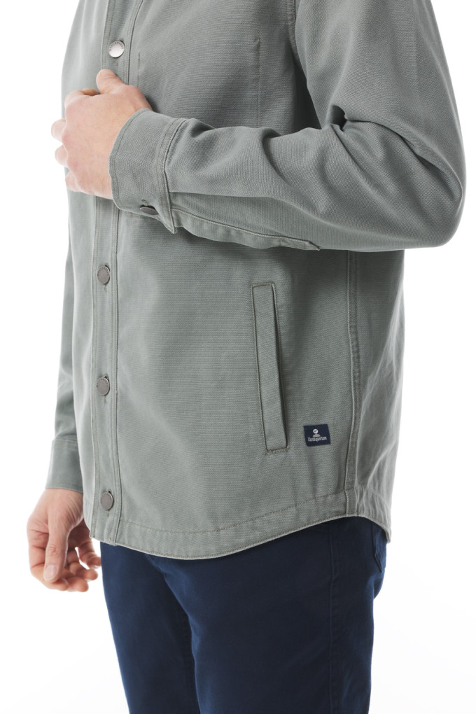 Men's overshirt jacket khaki green | Mousqueton