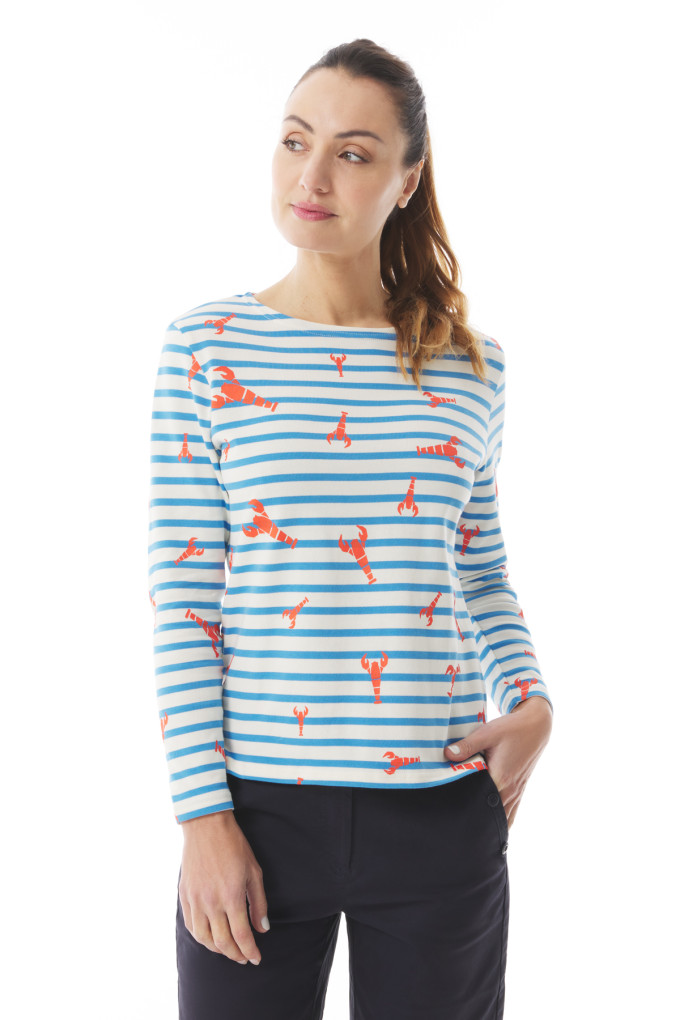 MARINELLA LOBSTER BICOLORE ECRU - BLEUET