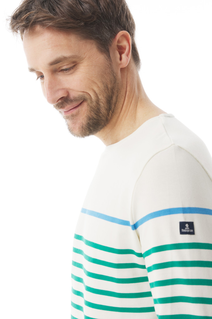 Marinière homme vert et bleu | Mousqueton
