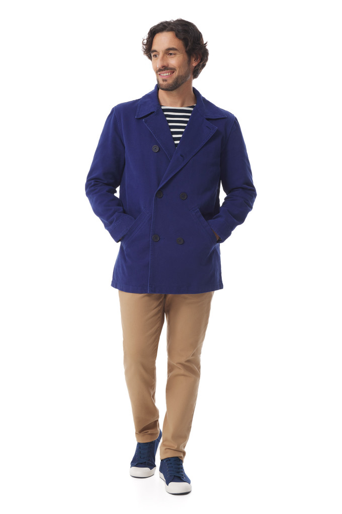 Caban mi-saison homme bleu régate | Mousqueton