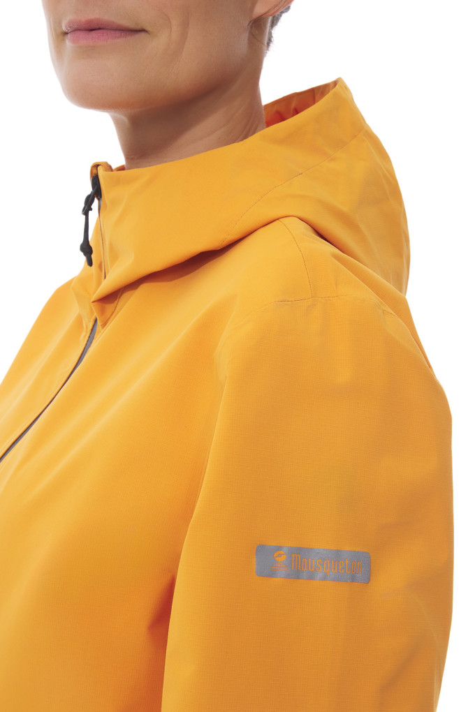 Long coupe-vent imperméable jaune orangé | Mousqueton