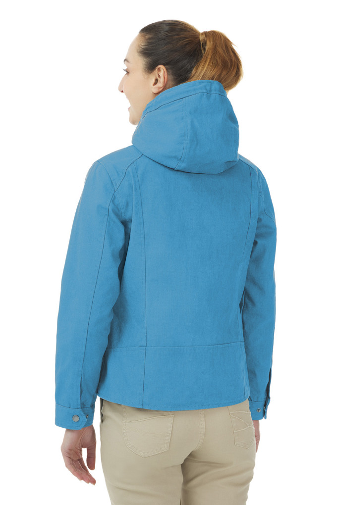 Veste à capuche mi-saison Femme bleu ciel | Mousqueton