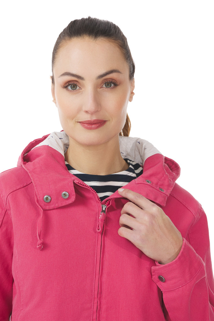Veste à capuche mi-saison Femme rose fuchsia | Mousqueton