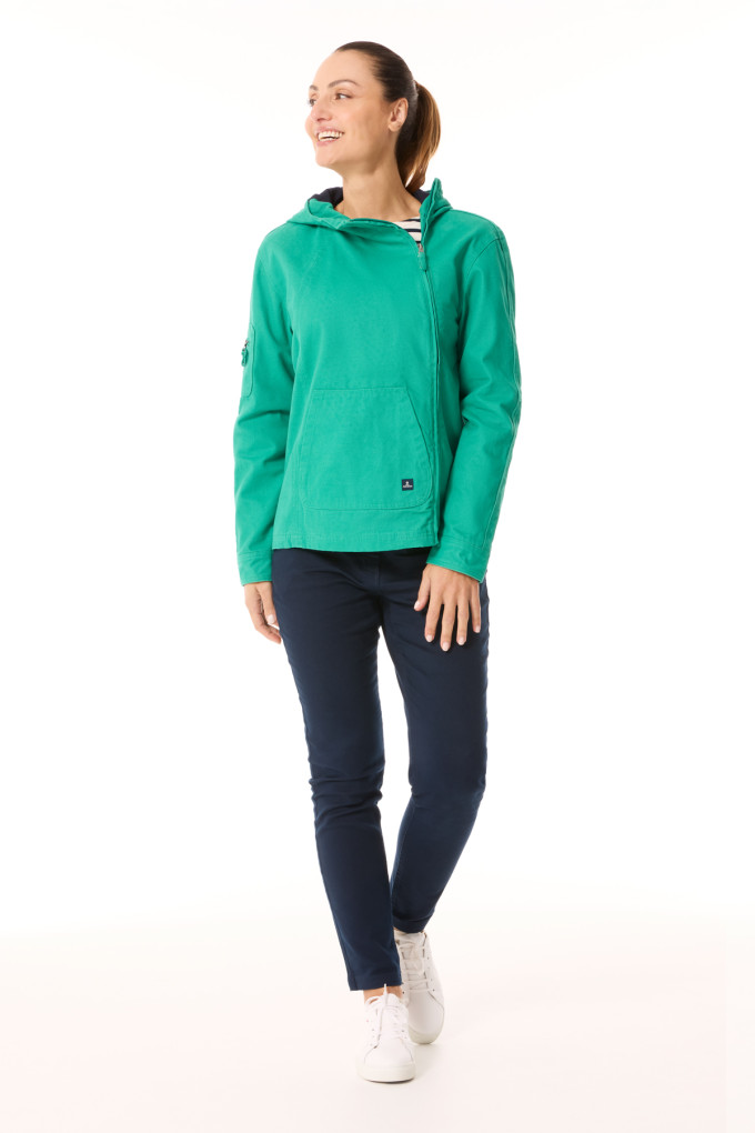 Veste asymétrique Femme vert jade | Mousqueton
