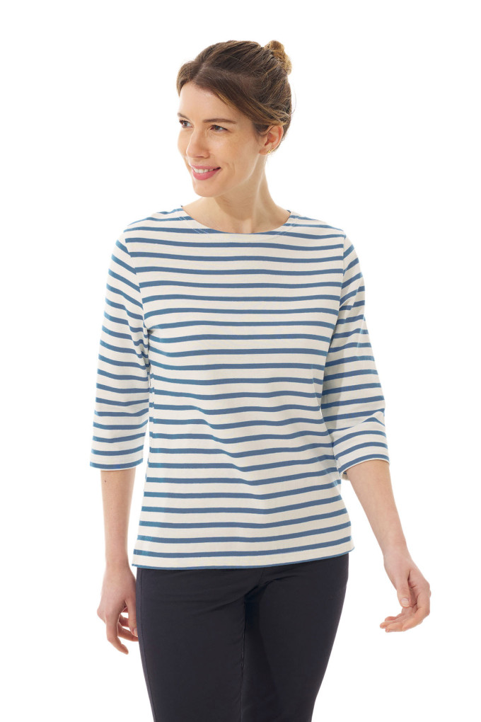 Marinière bicolore Femme bleu provencal | Mousqueton