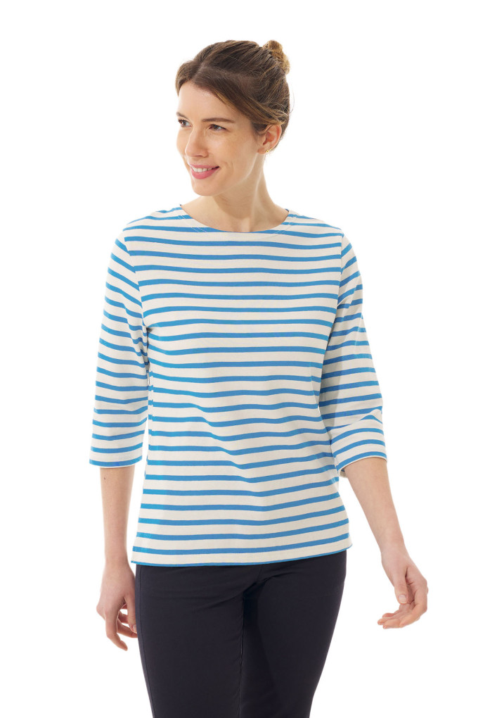 Marinière bicolore Femme bleu ciel | Mousqueton