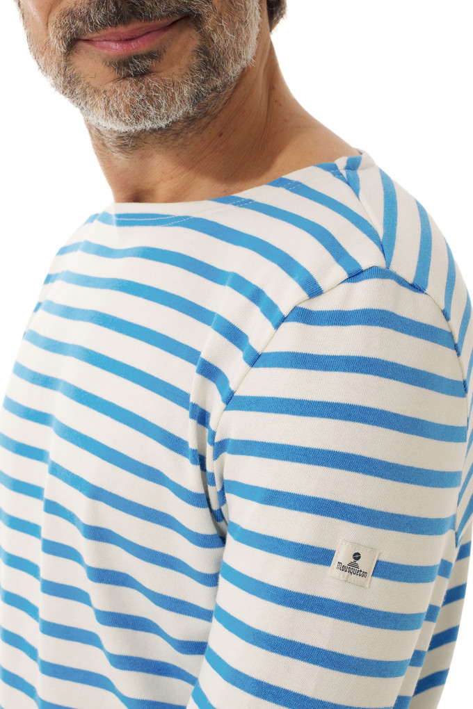 Marinière homme à manches longues bleu ciel | Mousqueton