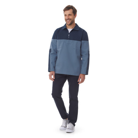 Vareuse bicolore homme bleu gris et bleu marine | Mousqueton