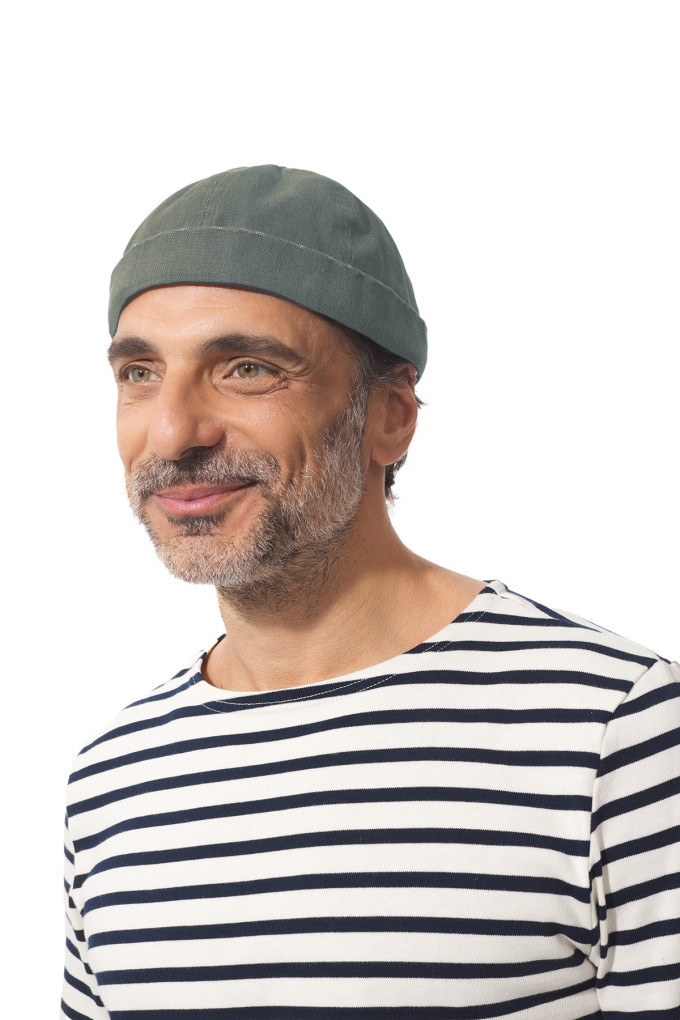 Khaki green traditional sailor hat | Mousqueton