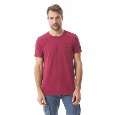 T-shirt coton lourd homme rouge carmin I Mousqueton