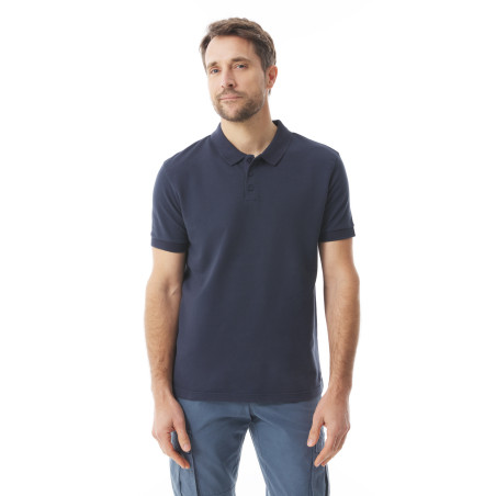 Polo manches courtes homme en coton bio bleu marine I Mousqueton