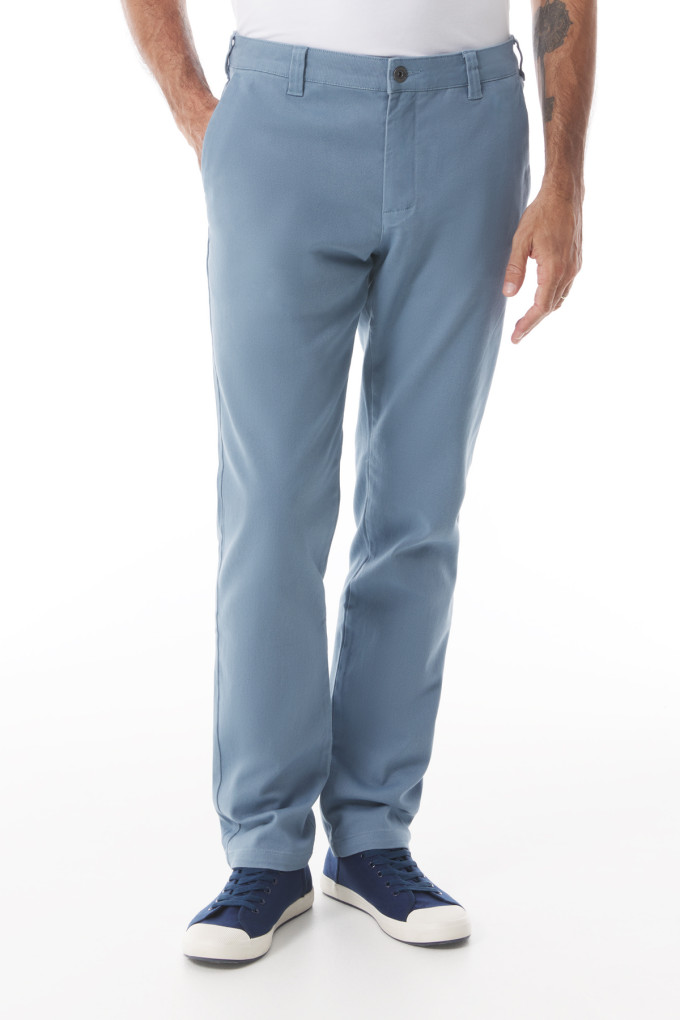 Pantalon chino homme en twill de coton bleu provençal | Mousqueton