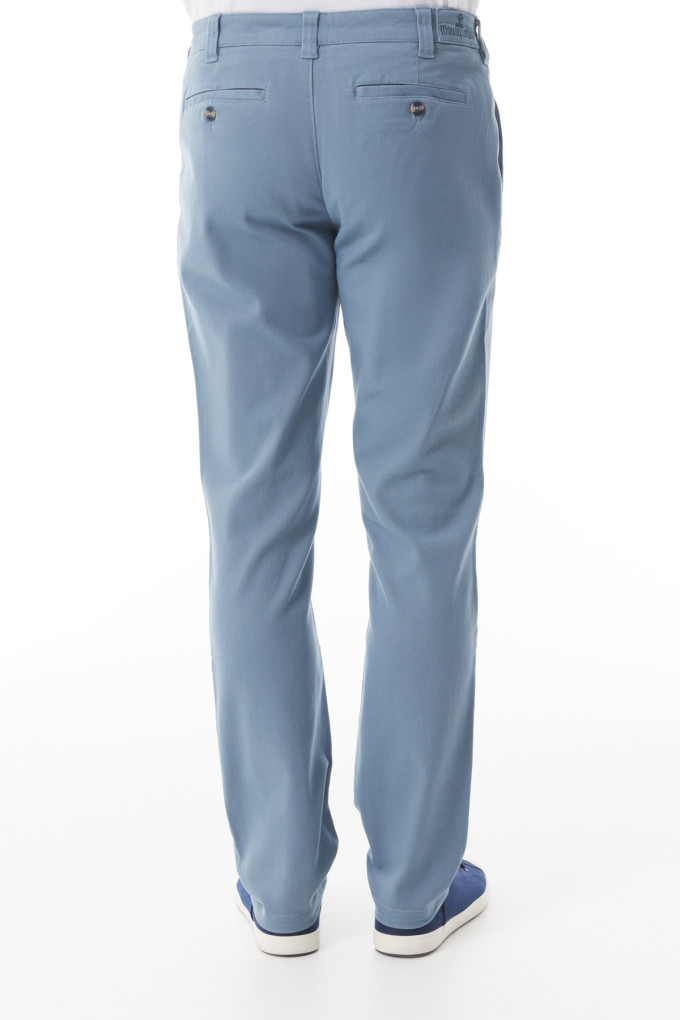 Pantalon chino homme en twill de coton bleu provençal | Mousqueton