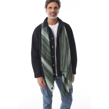 Foulard tie & dye vert kaki | Mousqueton