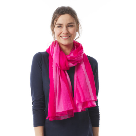 Foulard tie & dye rose fuschia | Mousqueton
