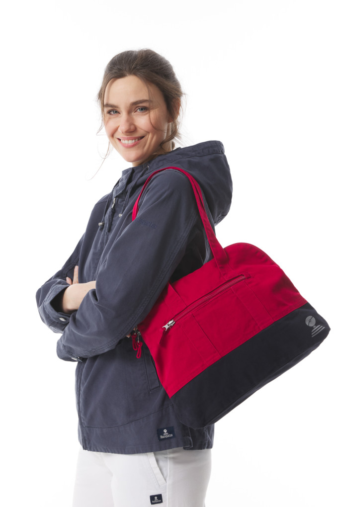 BLEZ BICOLORE CARMIN - MARINE