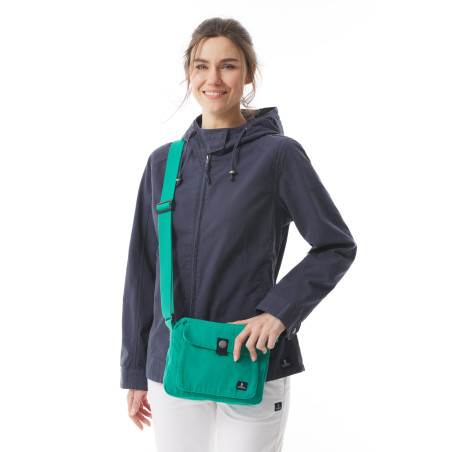 Petit sac bandoulière zippée vert jade | Mousqueton