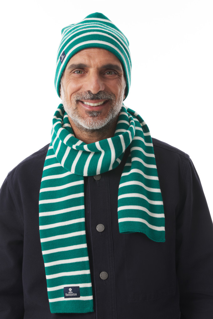 CHAUSEY BICOLORE JADE - ECRU