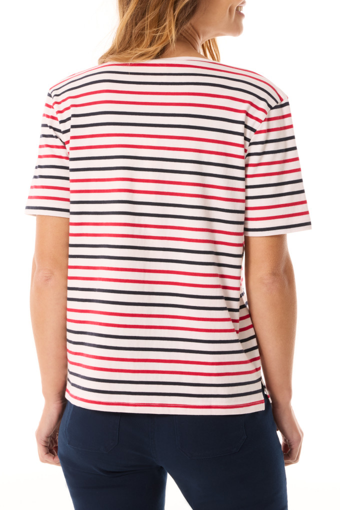 KELEN MULTICOLORE ECRU - MARINE - CHILI