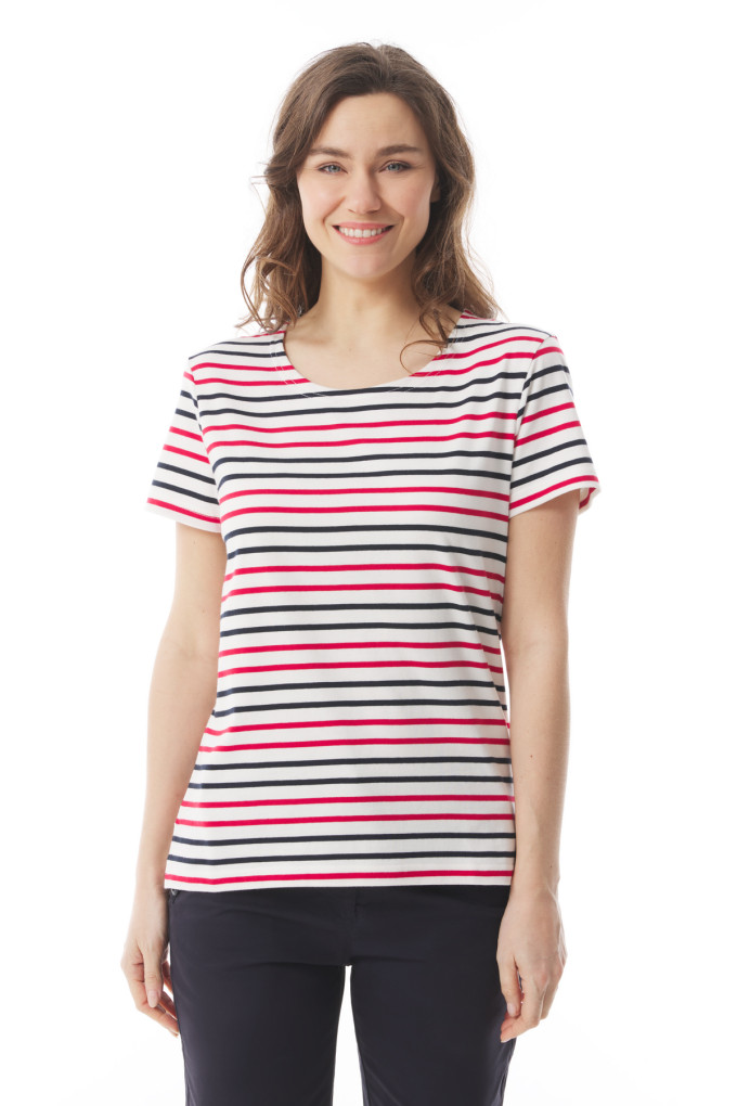 KAELIA MULTICOLORE ECRU - MARINE - CHILI