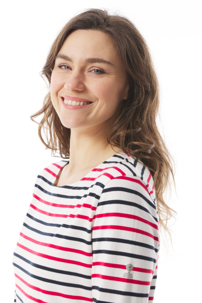 KADEAC MULTICOLORE ECRU - MARINE - CHILI