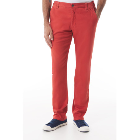 Tile orange men's straight pants | Mousqueton