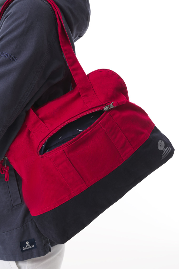 BLEZ BICOLORE CARMIN - MARINE