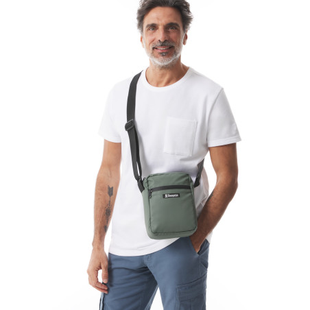 Sac bandoulière imperméable vert kaki | Mousqueton