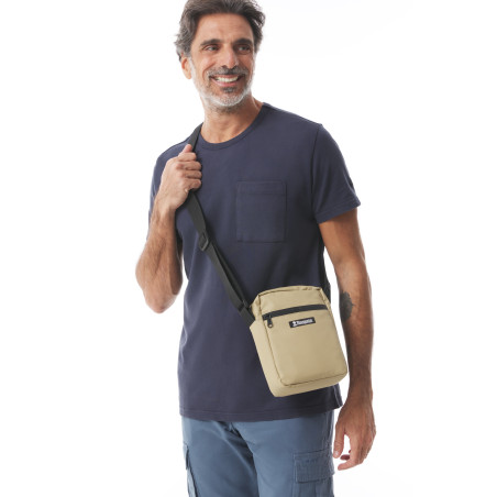 Sac bandoulière imperméable beige | Mousqueton