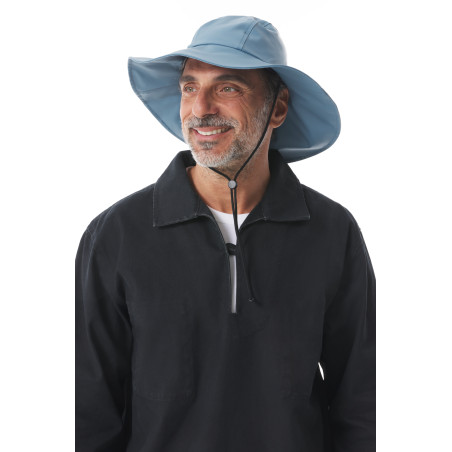 Chapeau cache nuque imperméable bleu provençal | Mousqueton