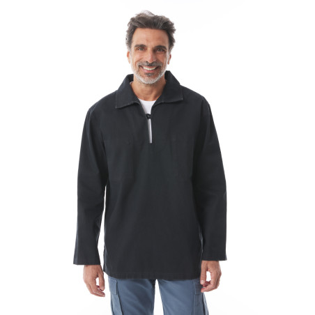 Vareuse traditionnelle en toile noir | Mousqueton
