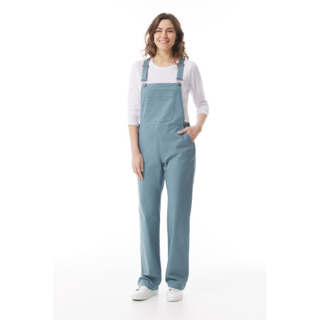 Provencal blue cotton overalls for women | Mousqueton
