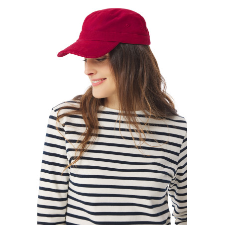 Casquette de marin réglable rouge carmin | Mousqueton