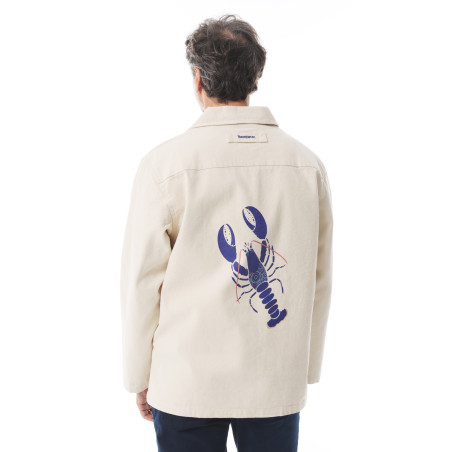 Vareuse de marin écru avec dessin de Stéphanie Veillard | Mousqueton