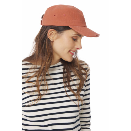 Casquette de marin réglable orange tuile | Mousqueton