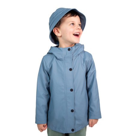Ciré imperméable enfant à capuche bleu provencal | Mousqueton