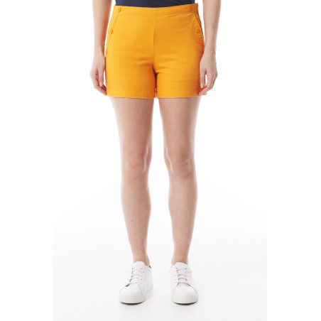 Women's deck short in orange-yellow | Mousqueton