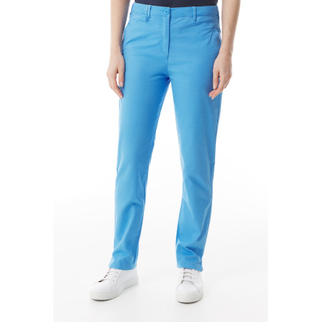 Women's sky blue high-waisted pants | Mousqueton