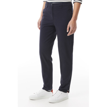 Women's navy blue high-waisted pants | Mousqueton