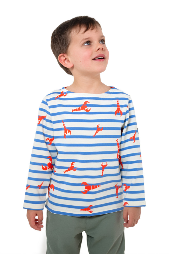 MARIO KID LOBSTER BICOLORE ECRU - BLEUET