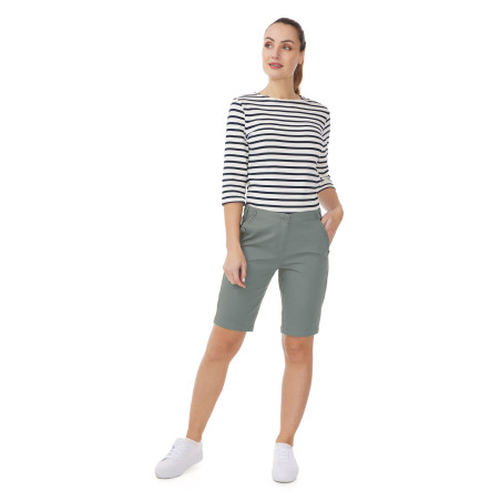 Women's khaki green Bermuda shorts | Mousqueton