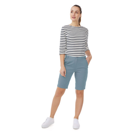 Women's Provencal blue Bermuda shorts | Mousqueton
