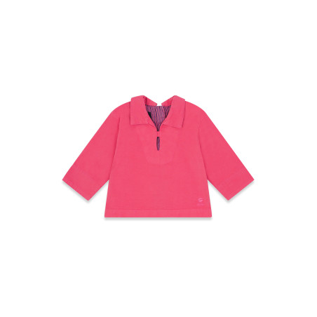 Vareuse en toile rose fuchsia bébé | Mousqueton